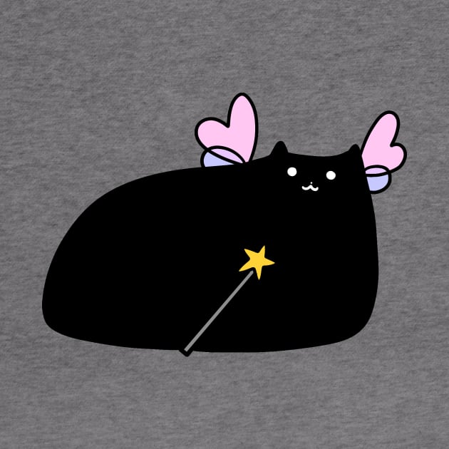 Chubby Black Cat Fairy by saradaboru